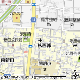 愛知県一宮市開明杁西郭51-2周辺の地図