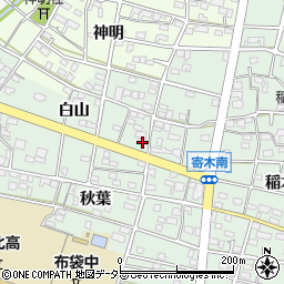 愛知県江南市寄木町白山周辺の地図
