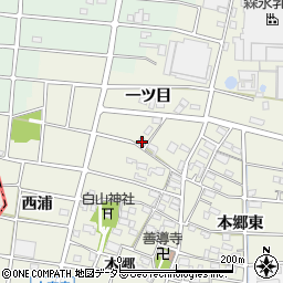愛知県江南市中奈良町本郷8周辺の地図