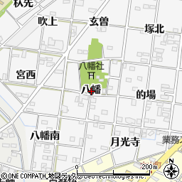 愛知県一宮市時之島八幡周辺の地図
