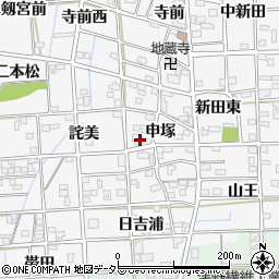愛知県一宮市時之島申塚20周辺の地図