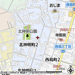 愛知県一宮市北神明町3丁目8周辺の地図