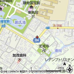 タイムズ鎌倉雪ノ下駐車場周辺の地図