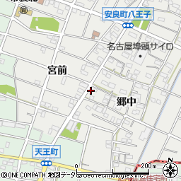 愛知県江南市安良町郷中141周辺の地図