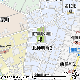 愛知県一宮市一宮（神明）周辺の地図