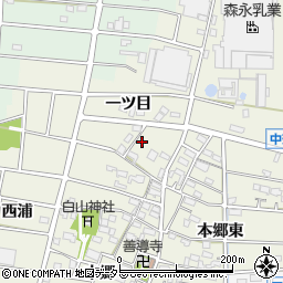 愛知県江南市中奈良町本郷30周辺の地図