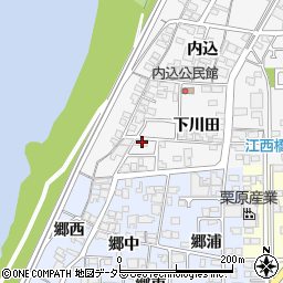 愛知県一宮市奥町下川田73周辺の地図