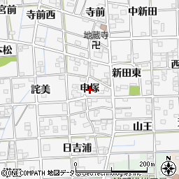 愛知県一宮市時之島申塚周辺の地図