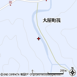兵庫県養父市大屋町筏1231周辺の地図
