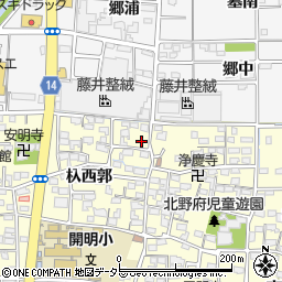 愛知県一宮市開明杁西郭11周辺の地図