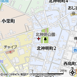 愛知県一宮市北神明町3丁目12周辺の地図