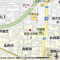 愛知県一宮市開明北新田周辺の地図
