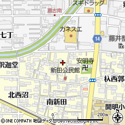 愛知県一宮市開明（北新田）周辺の地図