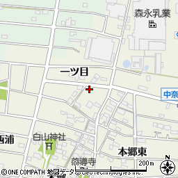 愛知県江南市中奈良町本郷13周辺の地図