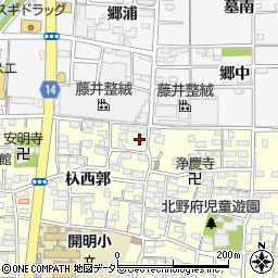愛知県一宮市開明杁西郭12周辺の地図