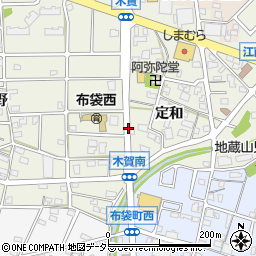 愛知県江南市木賀町定和周辺の地図