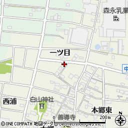 愛知県江南市中奈良町本郷5周辺の地図