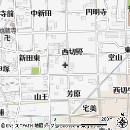 愛知県一宮市時之島西切野54周辺の地図