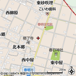 愛知県一宮市春明東柳原48周辺の地図