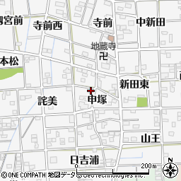 愛知県一宮市時之島申塚19-2周辺の地図