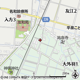 岐阜県大垣市大外羽1丁目10周辺の地図