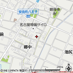 愛知県江南市安良町郷中64周辺の地図