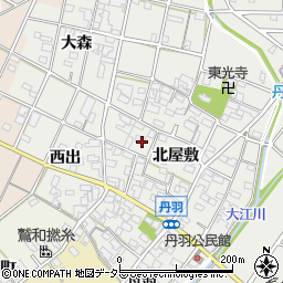 愛知県一宮市丹羽北屋敷1498周辺の地図