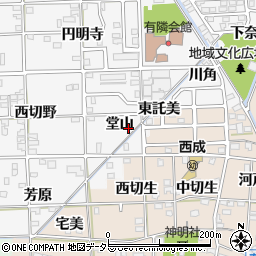 愛知県一宮市時之島堂山周辺の地図