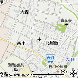 愛知県一宮市丹羽北屋敷1497周辺の地図