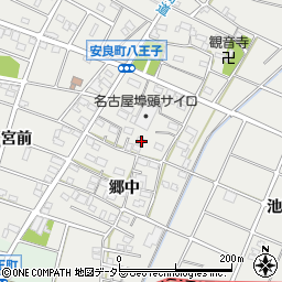 愛知県江南市安良町郷中61周辺の地図