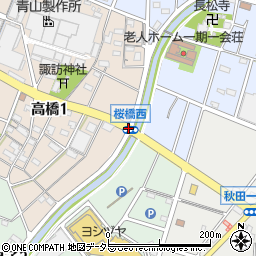 桜橋西周辺の地図