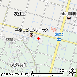 岐阜県大垣市大外羽1丁目82周辺の地図