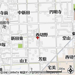 愛知県一宮市時之島西切野57周辺の地図