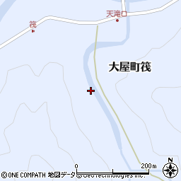 兵庫県養父市大屋町筏1218周辺の地図