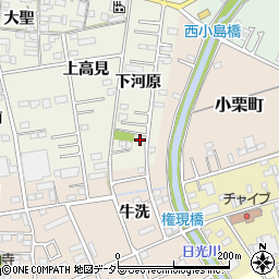愛知県一宮市今伊勢町馬寄下河原21周辺の地図