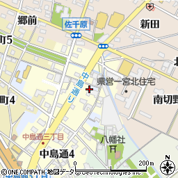 愛知県一宮市一宮中島東周辺の地図