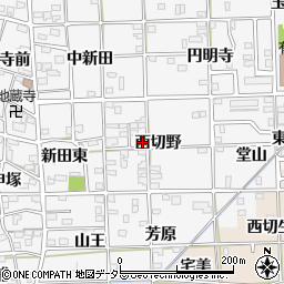 愛知県一宮市時之島西切野32周辺の地図