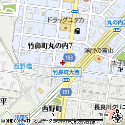 岐阜県羽島市竹鼻町丸の内7丁目5周辺の地図