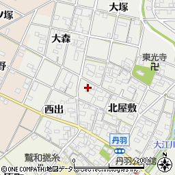 愛知県一宮市丹羽北屋敷1495周辺の地図