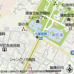 鎌倉有料駐車場周辺の地図