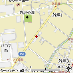 愛知県丹羽郡大口町外坪周辺の地図