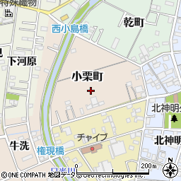 愛知県一宮市小栗町周辺の地図