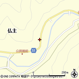 京都府船井郡京丹波町仏主岩ケ尾周辺の地図