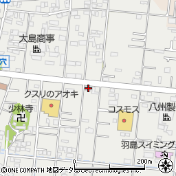岐阜県羽島市竹鼻町狐穴1290周辺の地図