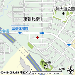 神奈川県横浜市金沢区東朝比奈1丁目周辺の地図