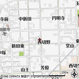 愛知県一宮市時之島西切野33周辺の地図