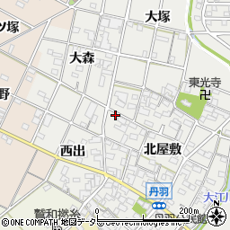 愛知県一宮市丹羽北屋敷10周辺の地図