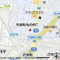 岐阜県羽島市竹鼻町丸の内7丁目10周辺の地図