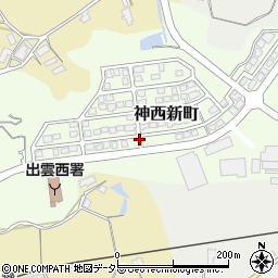 島根県出雲市神西新町周辺の地図