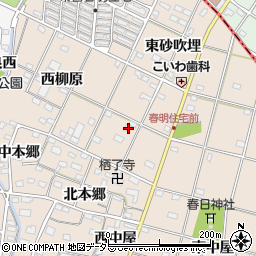 愛知県一宮市春明東柳原17周辺の地図